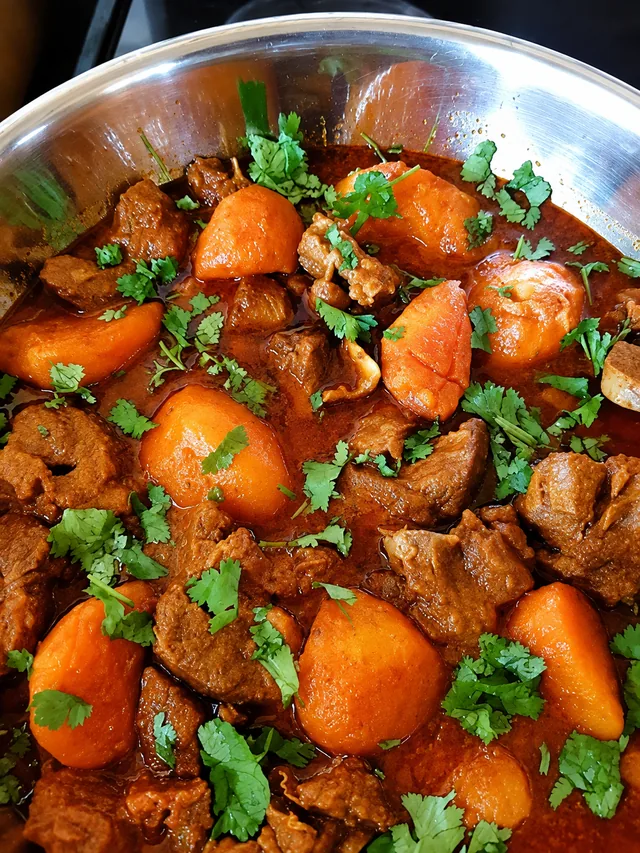 Aunty Maurine’s mutton curry with potatoes