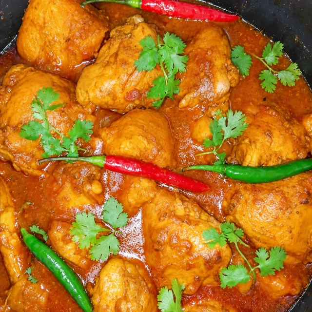 Chicken and potato curry for Durban bunny chow