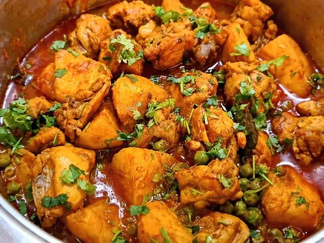 Chicken and potato curry made with Durban Curry Lovers masala