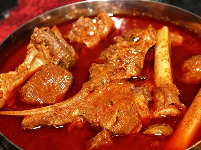 Kashmiri mutton rogan josh with bone-in meat