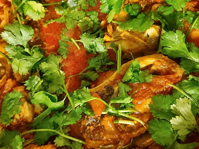 Steenbras fish curry with fresh herbs