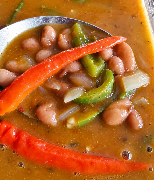 Sugar beans dhal with chillies