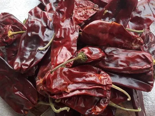 Dried red Kashmiri chillies