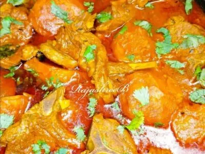 Durban lamb chop curry with fresh herbs