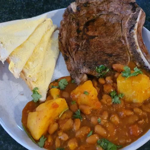 Sugar Bean Curry & Flame Grilled Steak