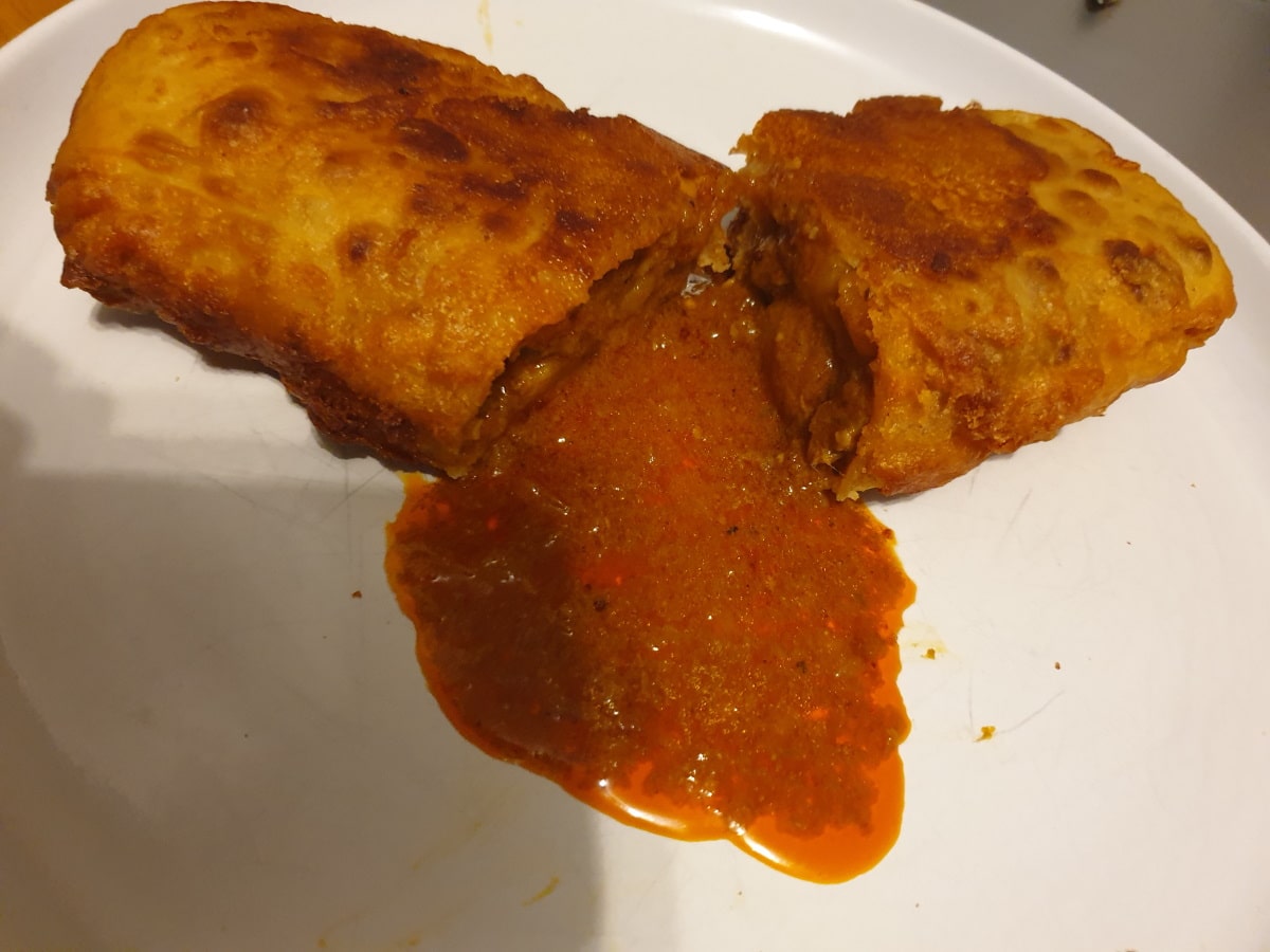 The Original Battered & Deep Fried Mutton Curry Roti
