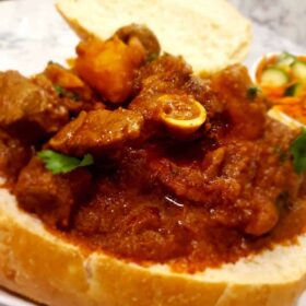 mutton curry on sourdough
