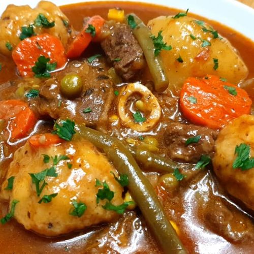 Curried Mutton Stew with Dumplings